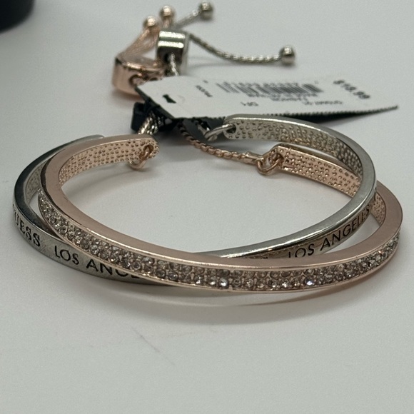 Guess Cuff Slider Bracelet Set of 2 in Gold - Picture 9 of 11